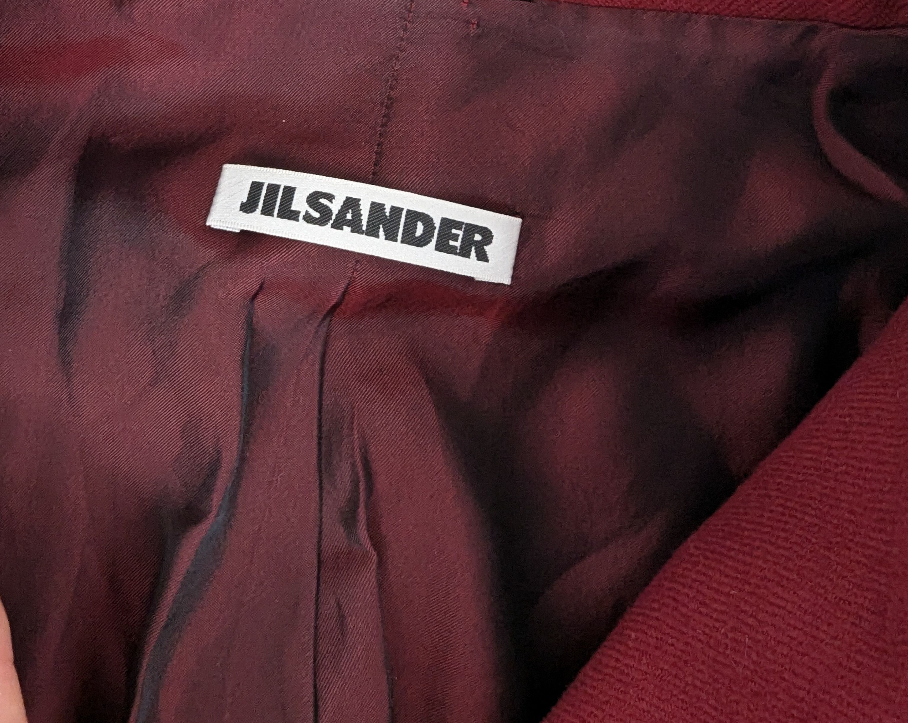 Jil Sander Jil Sander burgundy red wool coat Size M / US 6-8 / IT 42-44 - 8 Thumbnail