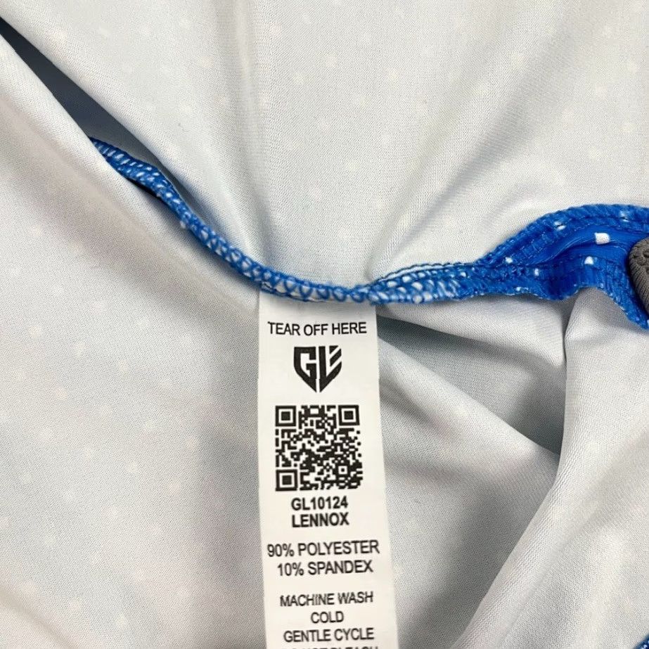 Robert Graham Robert Graham Luxe Polo Shirt Mens XL Blue Solid Logo Sports Golf Size US XL / EU 56 / 4 - 5 Thumbnail