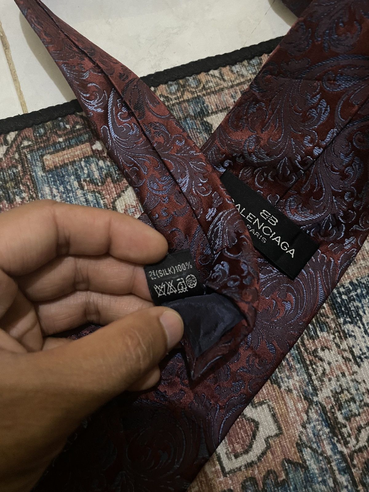 Balenciaga Balenciaga Silk Shimmering Tie Size ONE SIZE - 5 Thumbnail