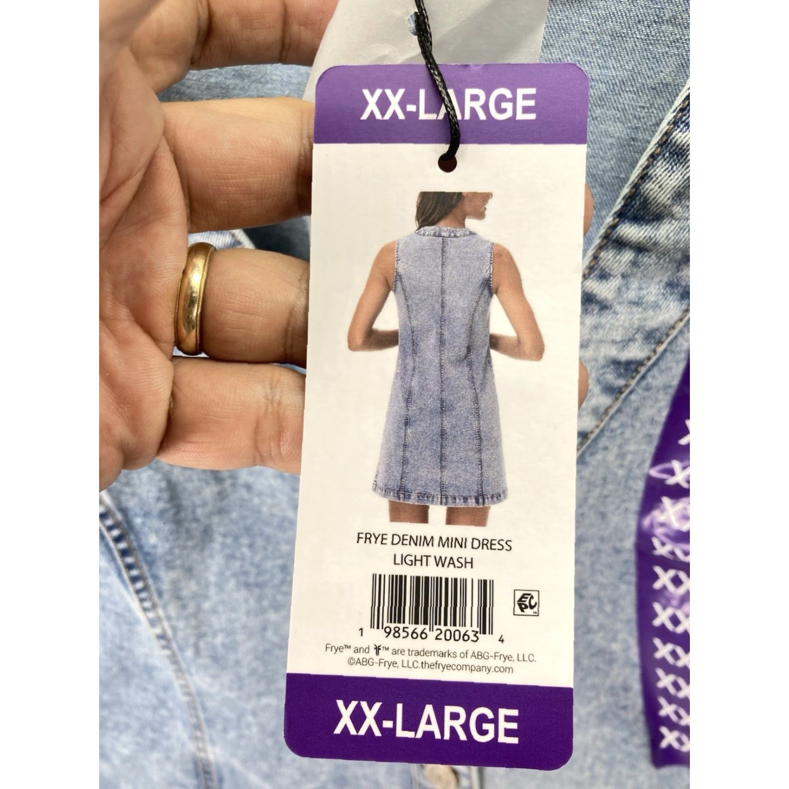 Frye Frye Denim Dress Women 2XL XXL Blue Button Belt Light Wash Cotton Stretch NWT Size XXL / US 16-18 / IT 52-54 - 5 Thumbnail