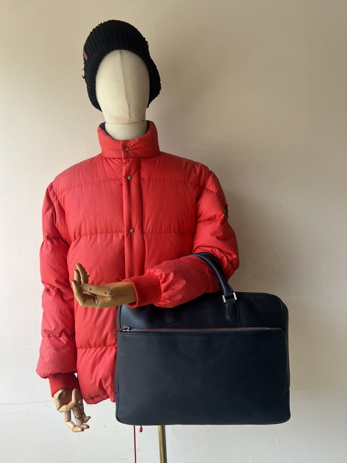 Valextra Avietta Briefcase Valextra Scratches Patina Leather Bag Size ONE SIZE - 8 Thumbnail