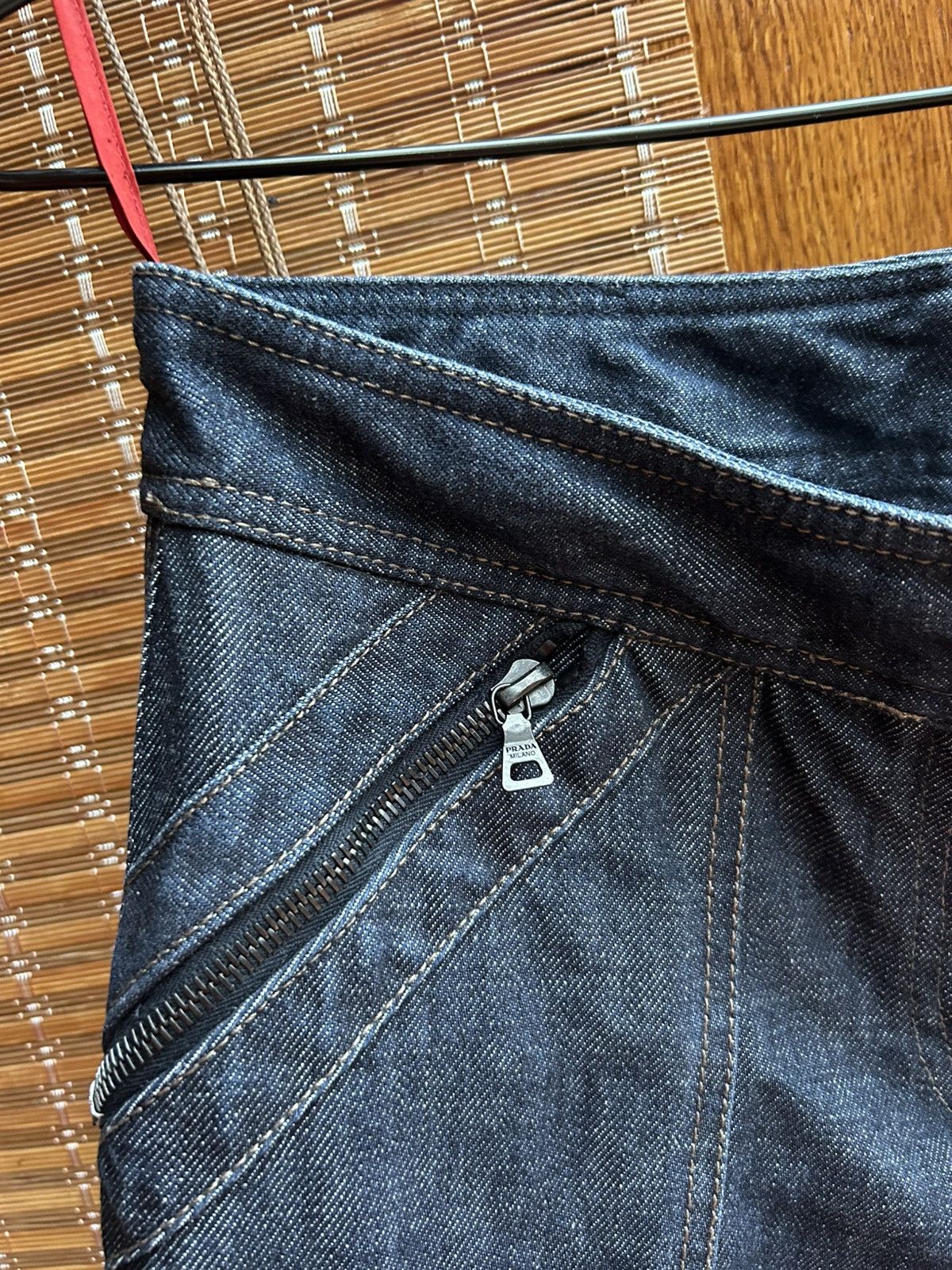 Prada × Vintage Vintage 2000’s Prada Sport Linea Rossa Bootcut Jeans Size 42 Size 28" / US 6 / IT 42 - 5 Thumbnail