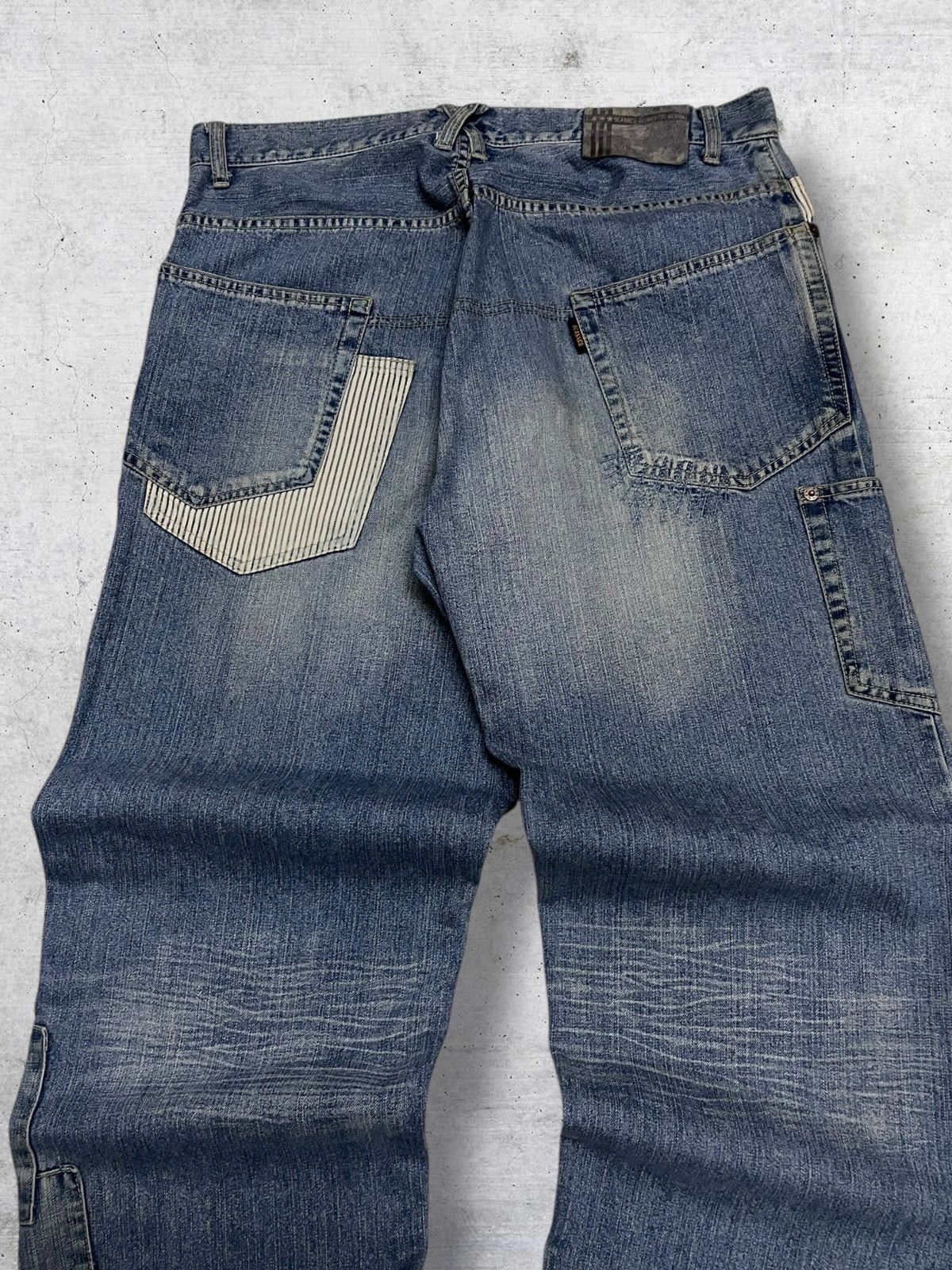 Japanese Brand VINTAGE PATCHWORK POCKET 90S JAPAN SCANNER BAGGY 90S DENIM Size US 33 - 9 Thumbnail