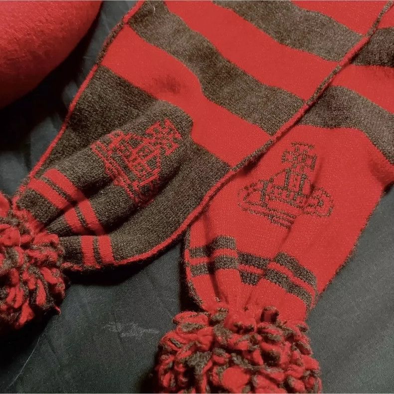 Vivienne Westwood Vivienne Westwood Wool striped Saturn scarf with wool bere Size ONE SIZE - 2 Thumbnail