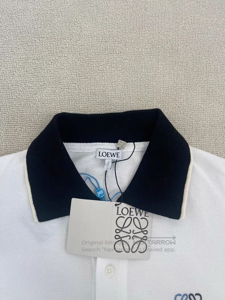Loewe Loewe Solid Color Polo Neck Short Sleeve Polo Shirt Size US M / EU 48-50 / 2 - 2 Thumbnail