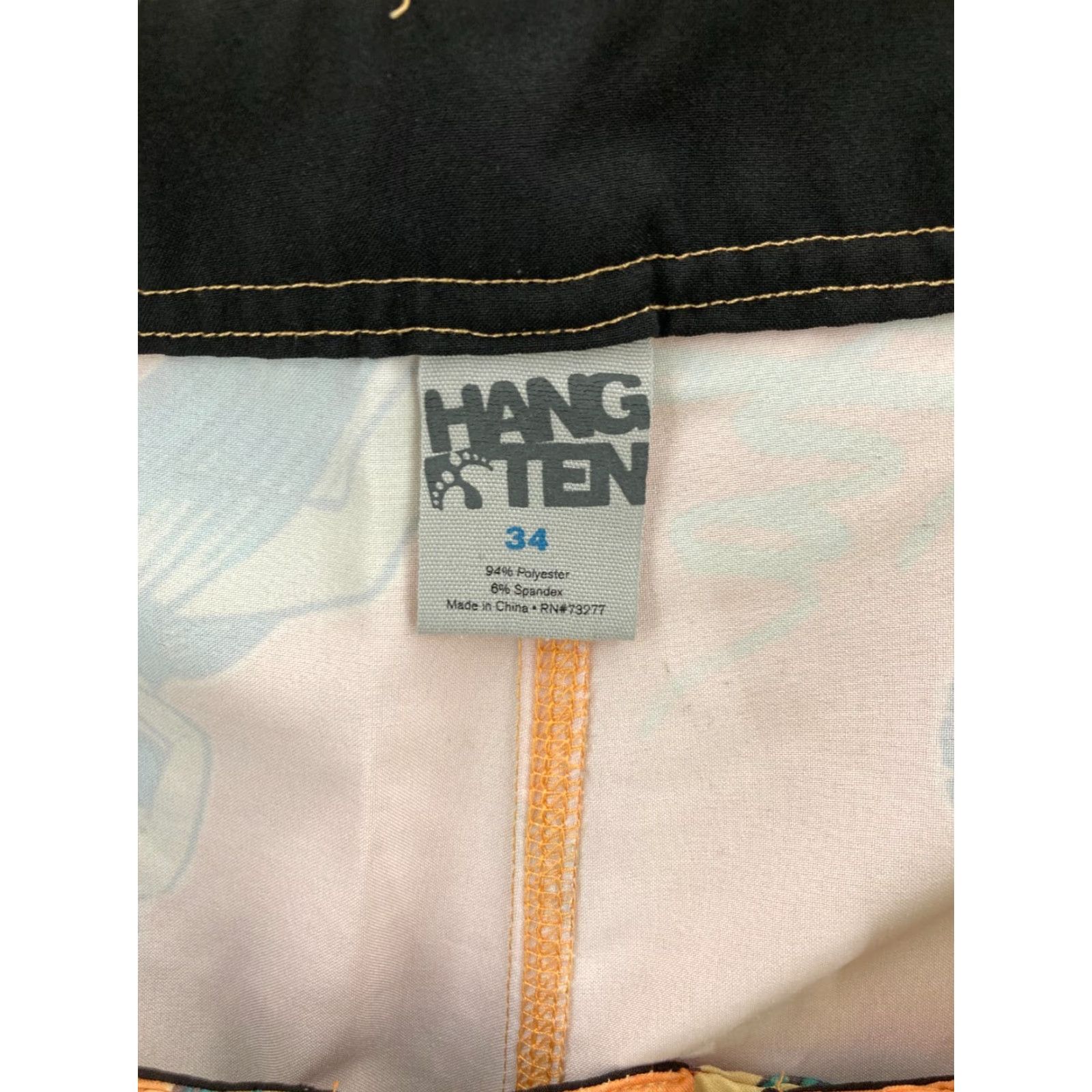 Hang Ten VINTAGE Hang Ten Board Shorts Mens 34 Orange Blue Hawaiian Hula Girl Aloha Beach Surfing Size US 34 / EU 50 - 7 Thumbnail