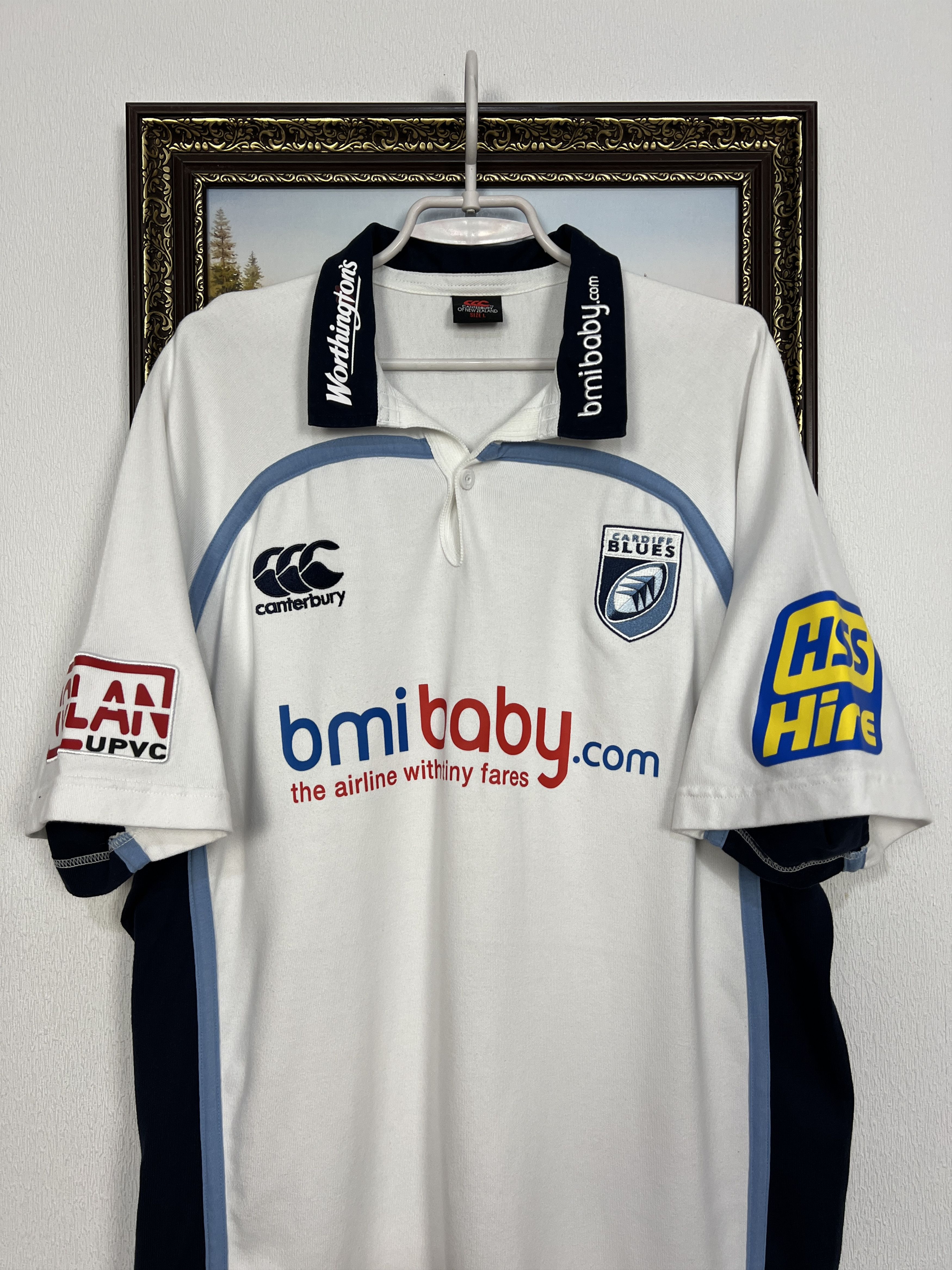 Vintage Canterbury Cardiff Blues Rugby Union Jersey Shirt Trikot Size US L / EU 52-54 / 3 - 2 Thumbnail