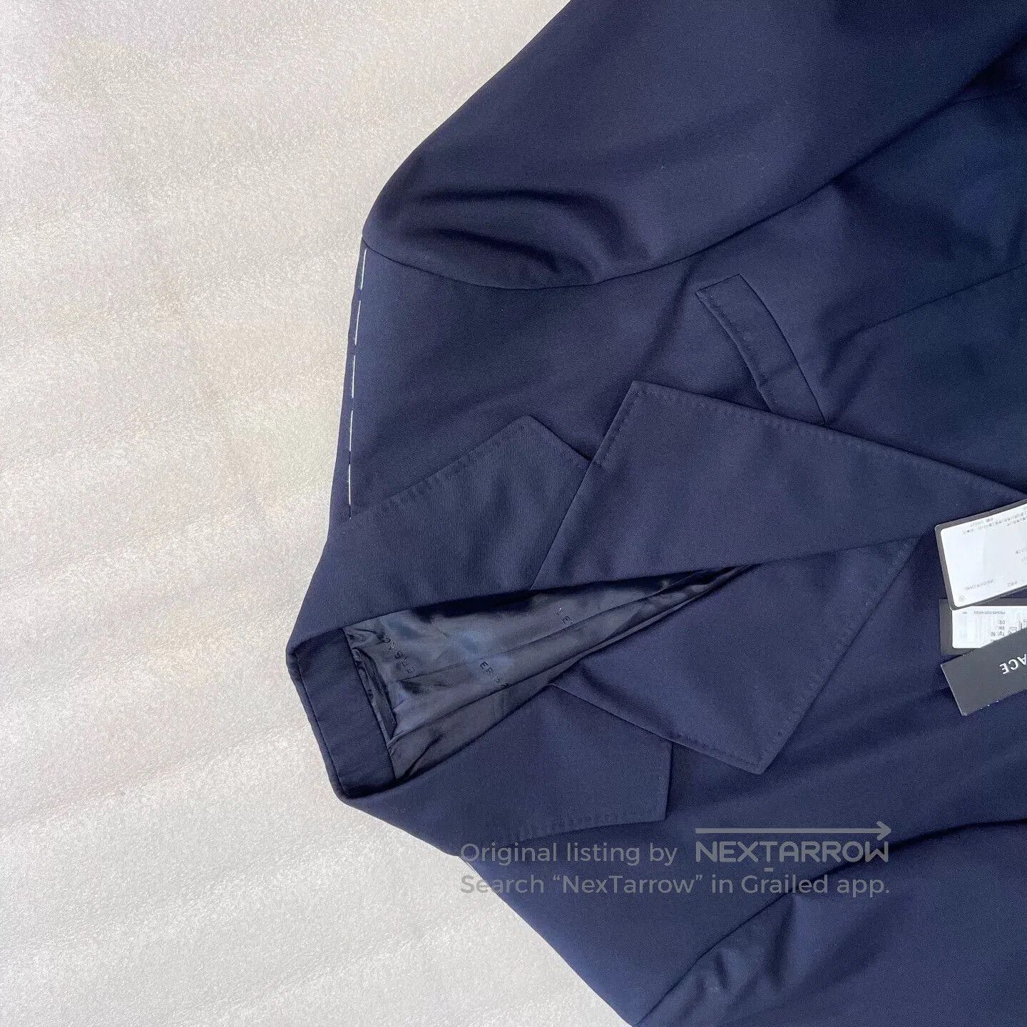 Versace deep blue wool men's blazer by Versace. Size US L / EU 52-54 / 3 - 2 Thumbnail