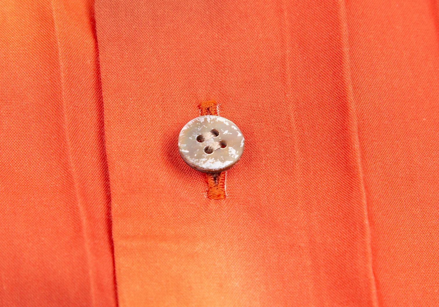 Issey Miyake Tie-Dye Pleated Design Shirt in Orange Size US XL / EU 56 / 4 - 12 Thumbnail