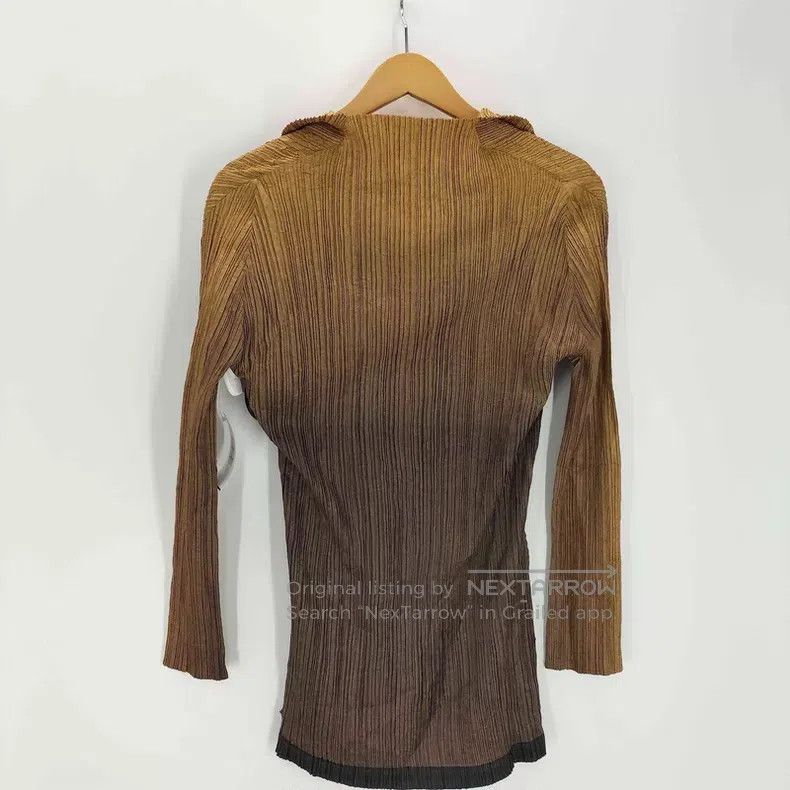 Issey Miyake Issey Miyake Brown Long Sleeve Top Size M / US 6-8 / IT 42-44 - 2 Thumbnail