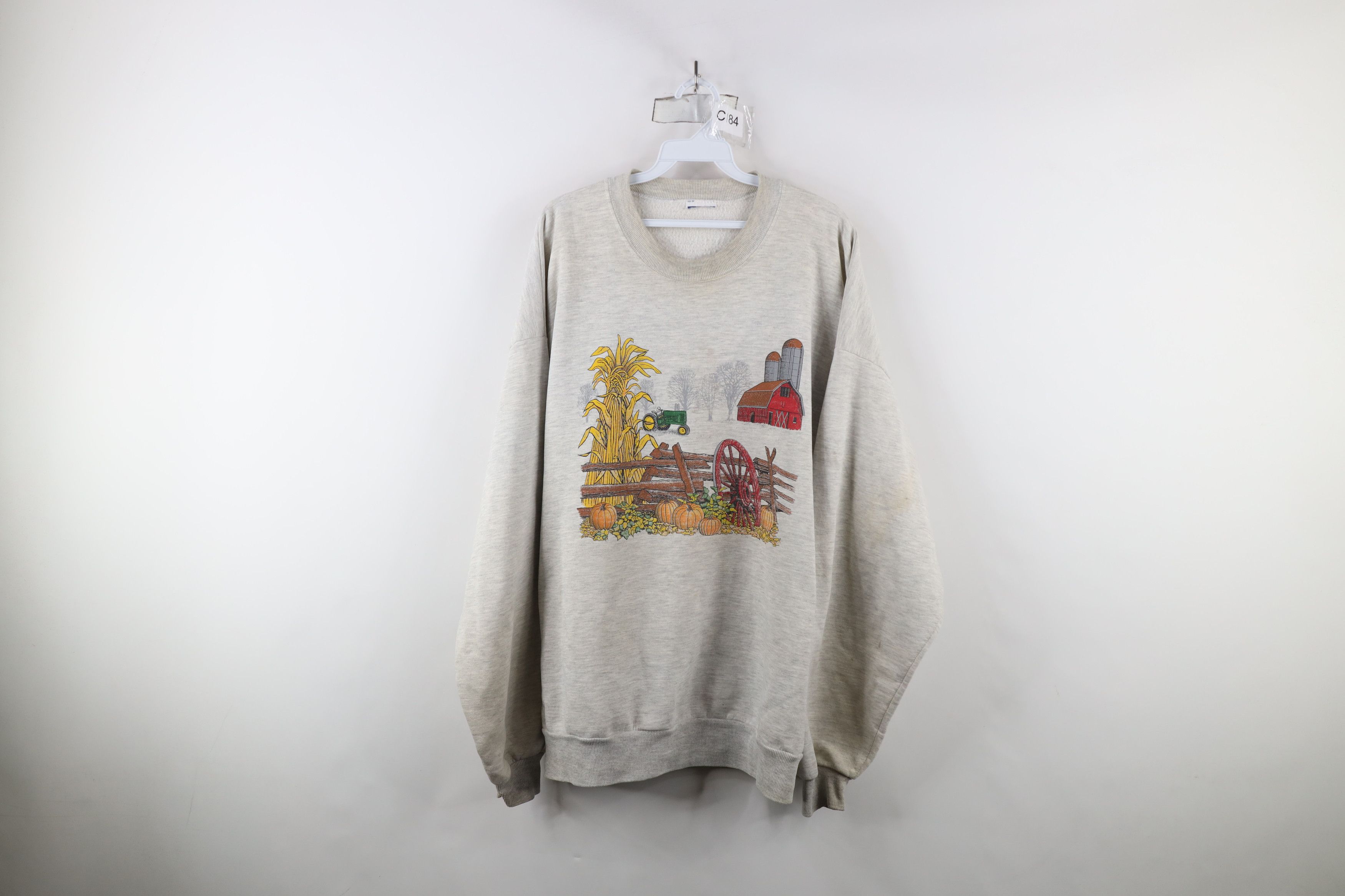 Vintage Vintage 90s Streetwear Country Farmhouse Farmer Sweatshirt Size US XXL / EU 58 / 5 - 1 Thumbnail