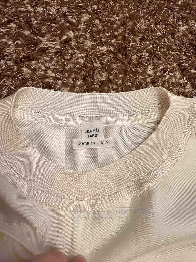 Hermes Hermes Silk Short Sleeve Top Size XS / US 0-2 / IT 36-38 - 6 Thumbnail