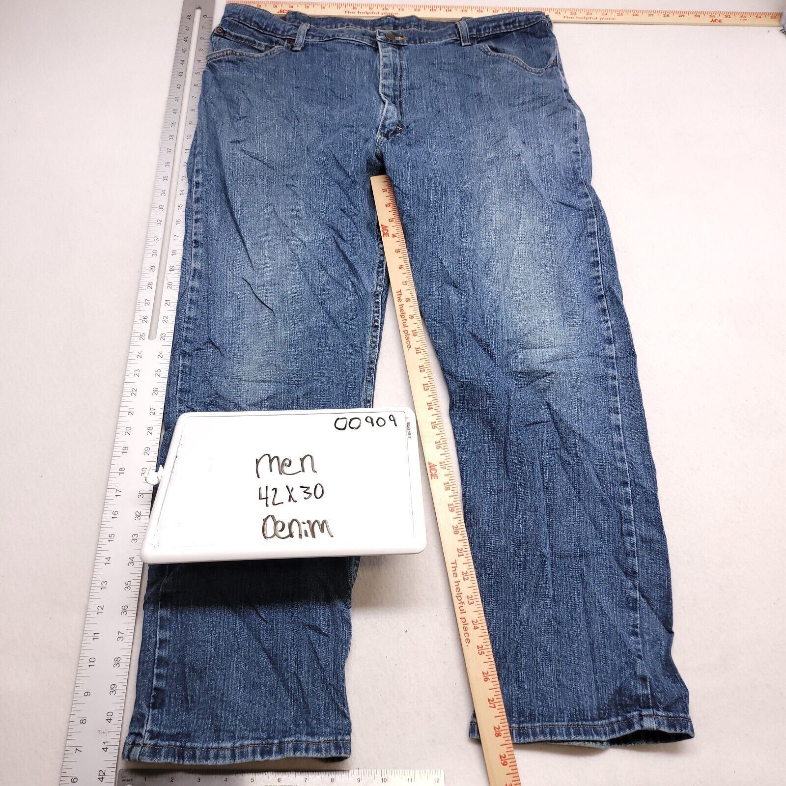 Wrangler Wrangler Casual Button Zip Denim Jeans Mens Size 42x30 Blue Size US 42 / EU 58 - 4 Thumbnail