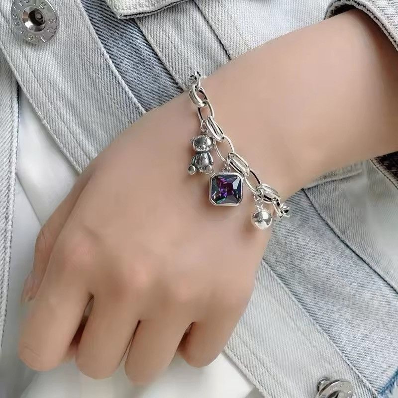 Jewelry Lovely Bear Animal Shiny CZ Zircon Star Bracelet Size ONE SIZE - 1 Thumbnail