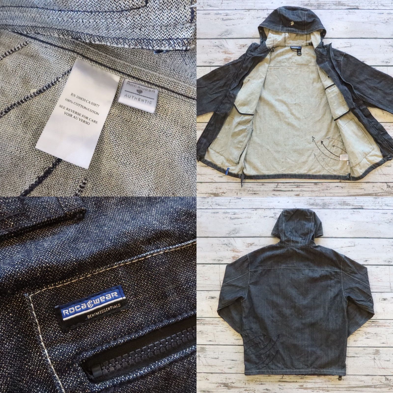 Rocawear VINTAGE Rocawear Denim Parka Jacket XL Navy Blue Denim Parka Rocawear Jacket Mens XL Blue Denim Parka Size US XL / EU 56 / 4 - 9 Thumbnail