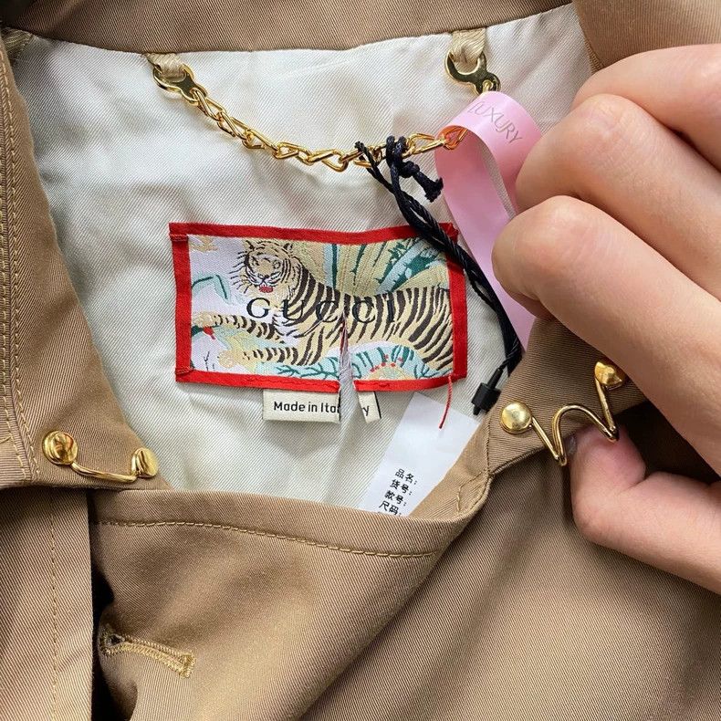 Gucci Gucci Brown embroidered tiger double-breasted gold-button w Size L / US 10 / IT 46 - 3 Thumbnail