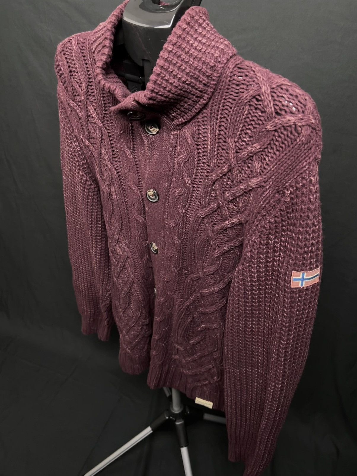 Napapijri 🔴 Vintage Napapijri heavy wool cardigan sweater sweatshirt Size US XXL / EU 58 / 5 - 4 Thumbnail