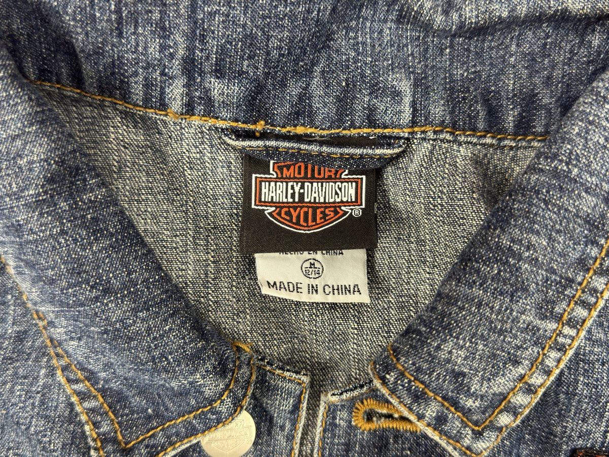 Harley Davidson × Vintage harley davidson denim jacket M 12/14 Size US S / EU 44-46 / 1 - 8 Thumbnail