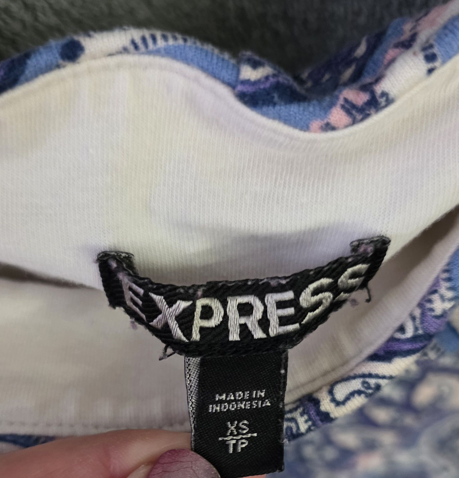 Express Express Paisley Floral Print Pink Blue Strapless Dress XS Size XS / US 0-2 / IT 36-38 - 3 Thumbnail