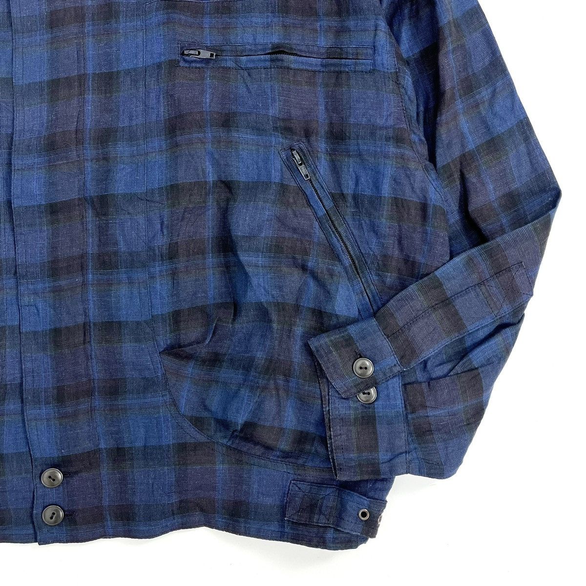 Givenchy 90s Vintage Givenchy Plaid Work Jacket Italian Designer Size US L / EU 52-54 / 3 - 7 Thumbnail