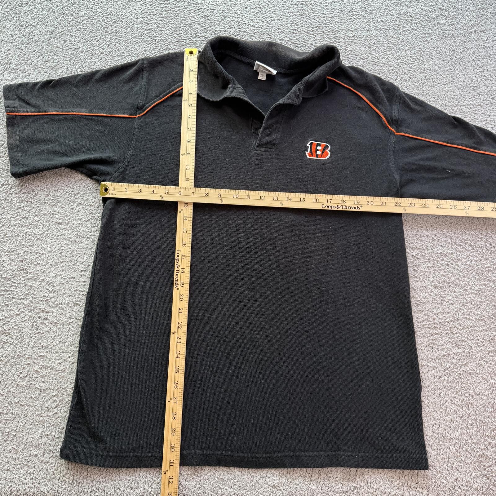 NFL Vintage Cincinnati Bengals NFL Polo Shirt Black Embroidered Size US XL / EU 56 / 4 - 3 Thumbnail