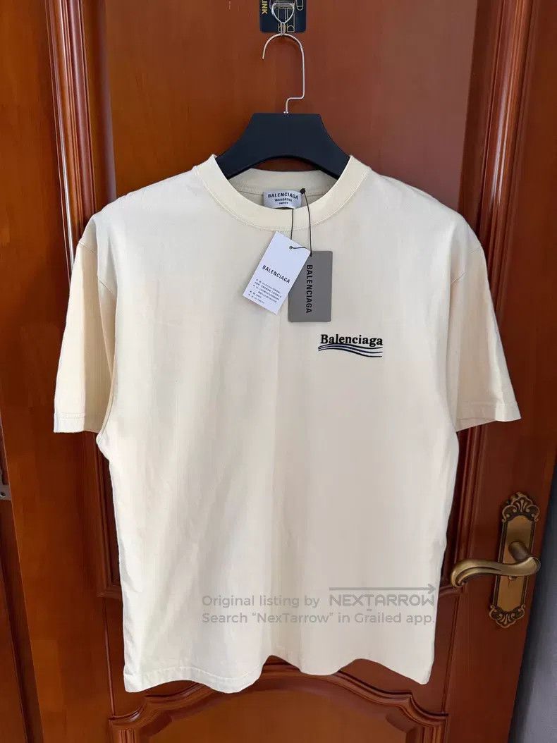Balenciaga Balenciaga Beige Coke logo embroidered short-sleeve T-shir Size US XS / EU 42 / 0 - 1 Thumbnail