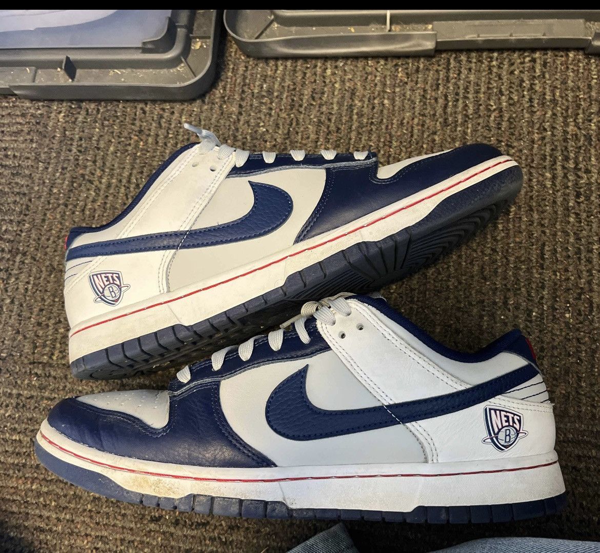 image of Nba X Dunk Low Emb ‘75Th Anniversary- Nets’ Shoes in Blue, Men's (Size 10)