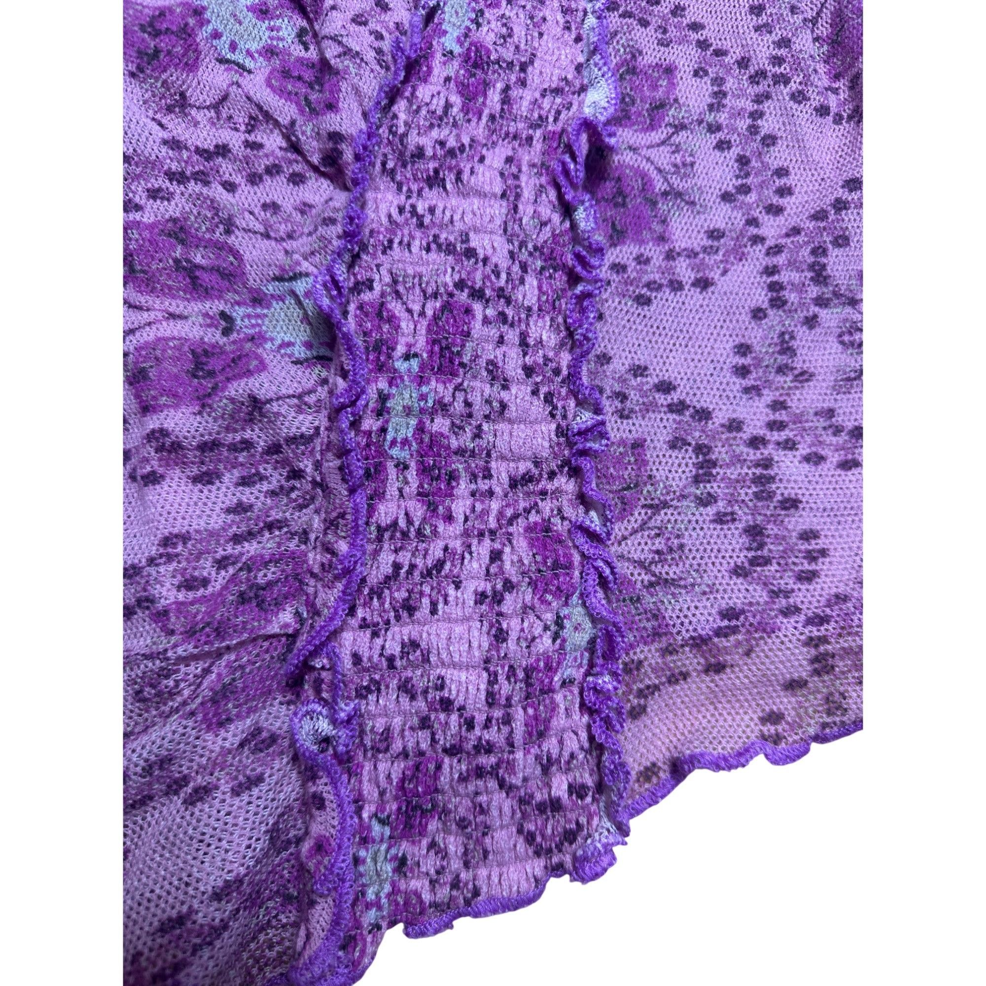 Free People Free People Scoop Neck Ruffled Cropped Lilac Size Small Size S / US 4 / IT 40 - 3 Thumbnail