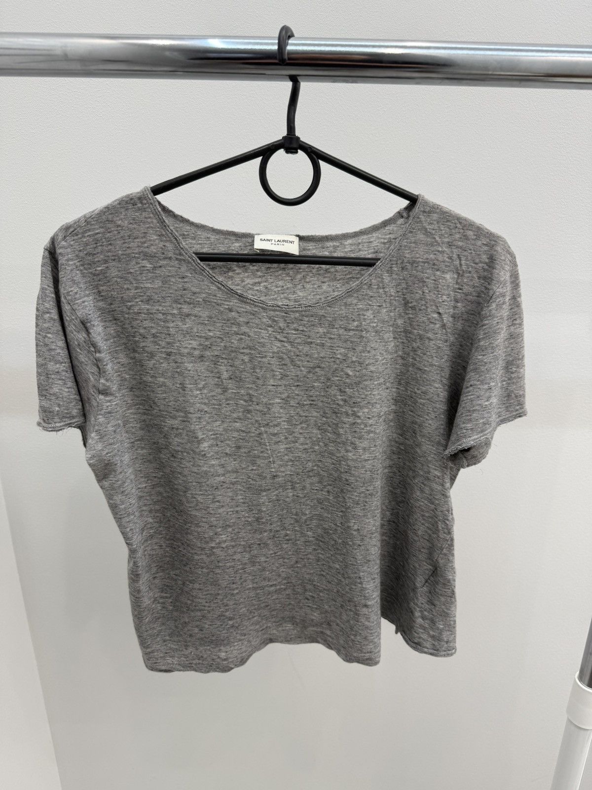 Saint Laurent Paris Saint Laurent Paris Short Sleeve Cotton Crop Top Tee Size M / US 6-8 / IT 42-44 - 1 Thumbnail