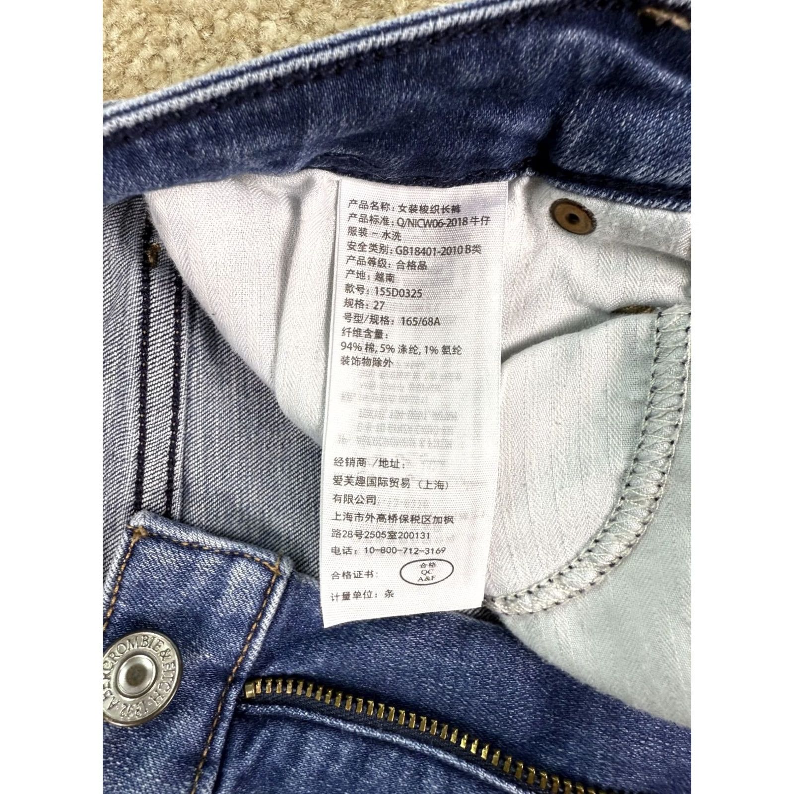 Abercrombie & Fitch Abercrombie & Fitch Simone High Rise Ankle Jeans Size 27/4r Blue B480 Women's Size 26" / US 2 / IT 38 - 7 Thumbnail