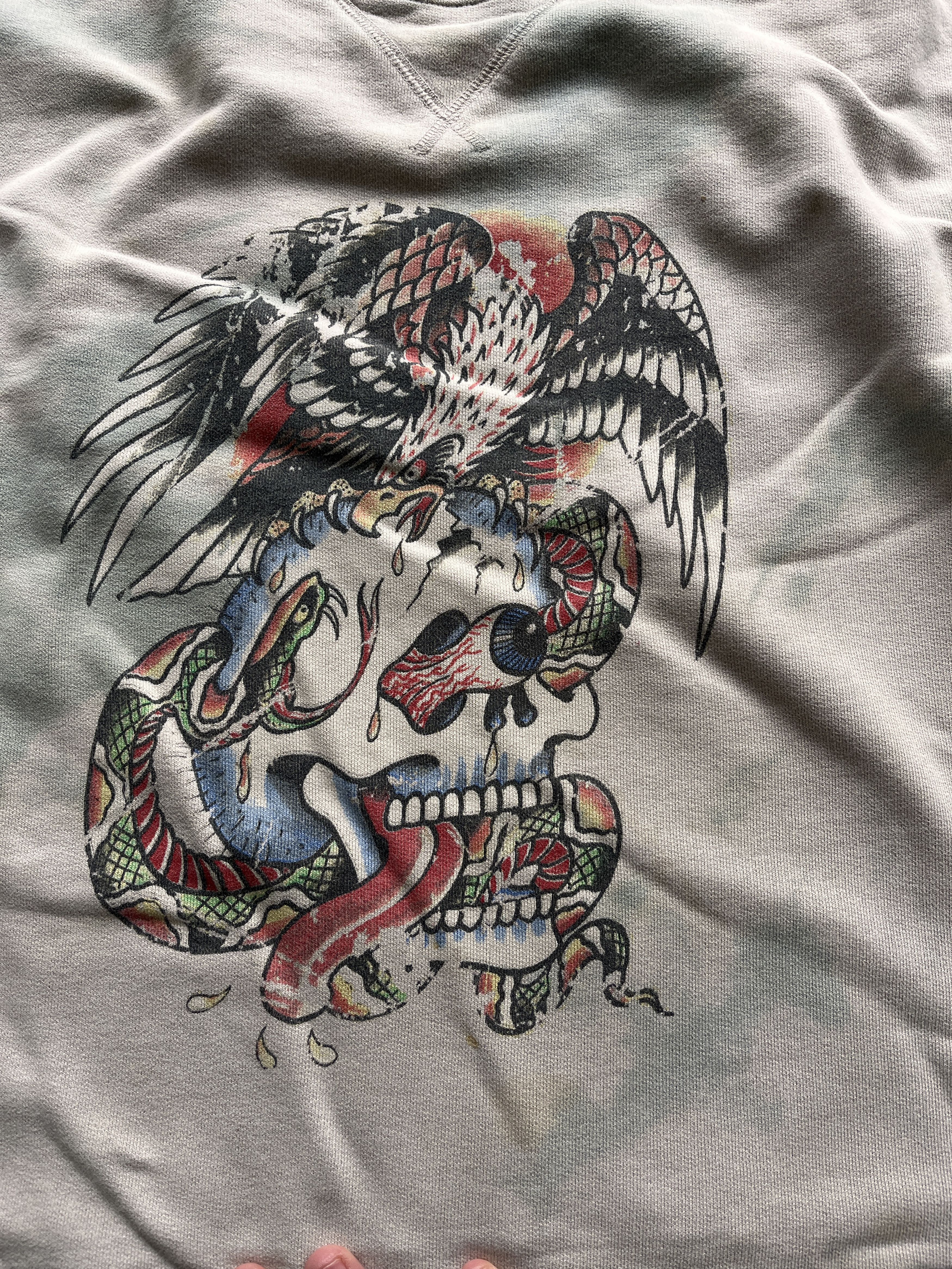 Ed Hardy ed hardy all over print tattoo grunge vintage sweatshirt Size US L / EU 52-54 / 3 - 5 Thumbnail