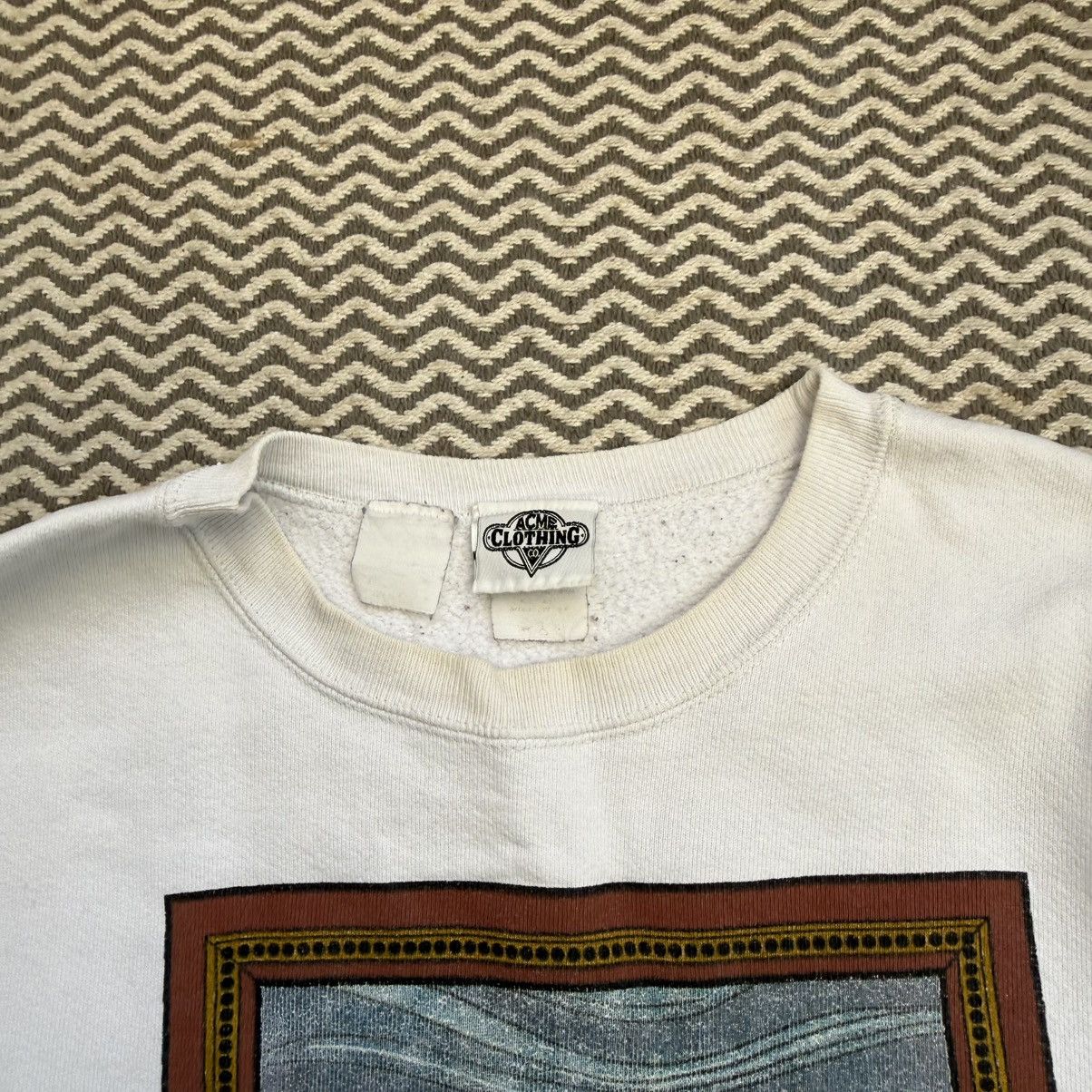 Acme Clothing Vintage “Le Duck Scream” Graphic Crewneck Sweatshirt – White Size US L / EU 52-54 / 3 - 9 Thumbnail