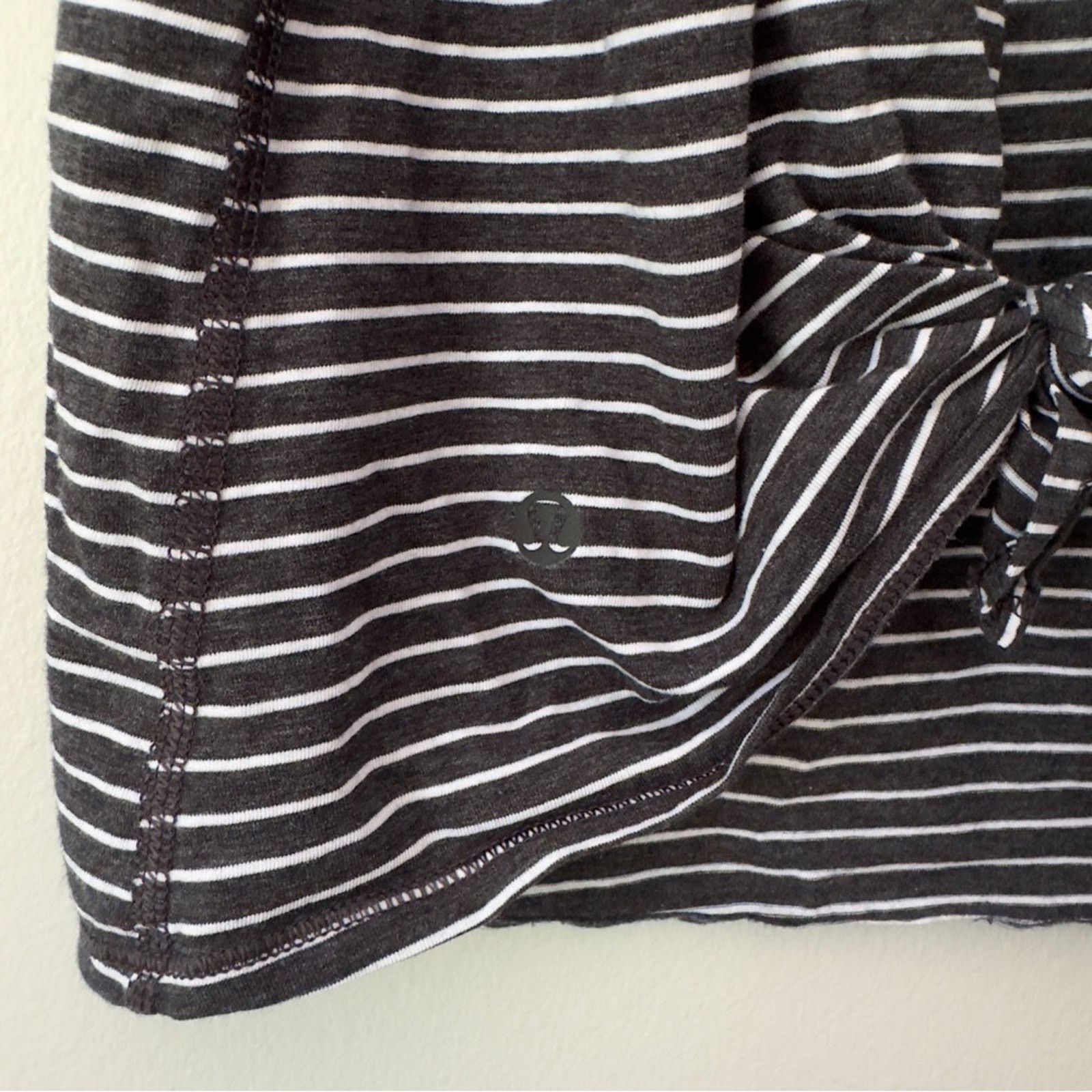 Lululemon Lululemon All Tied Up Tank Modern Stripe Heathered Black EUC Size S / US 4 / IT 40 - 9 Thumbnail
