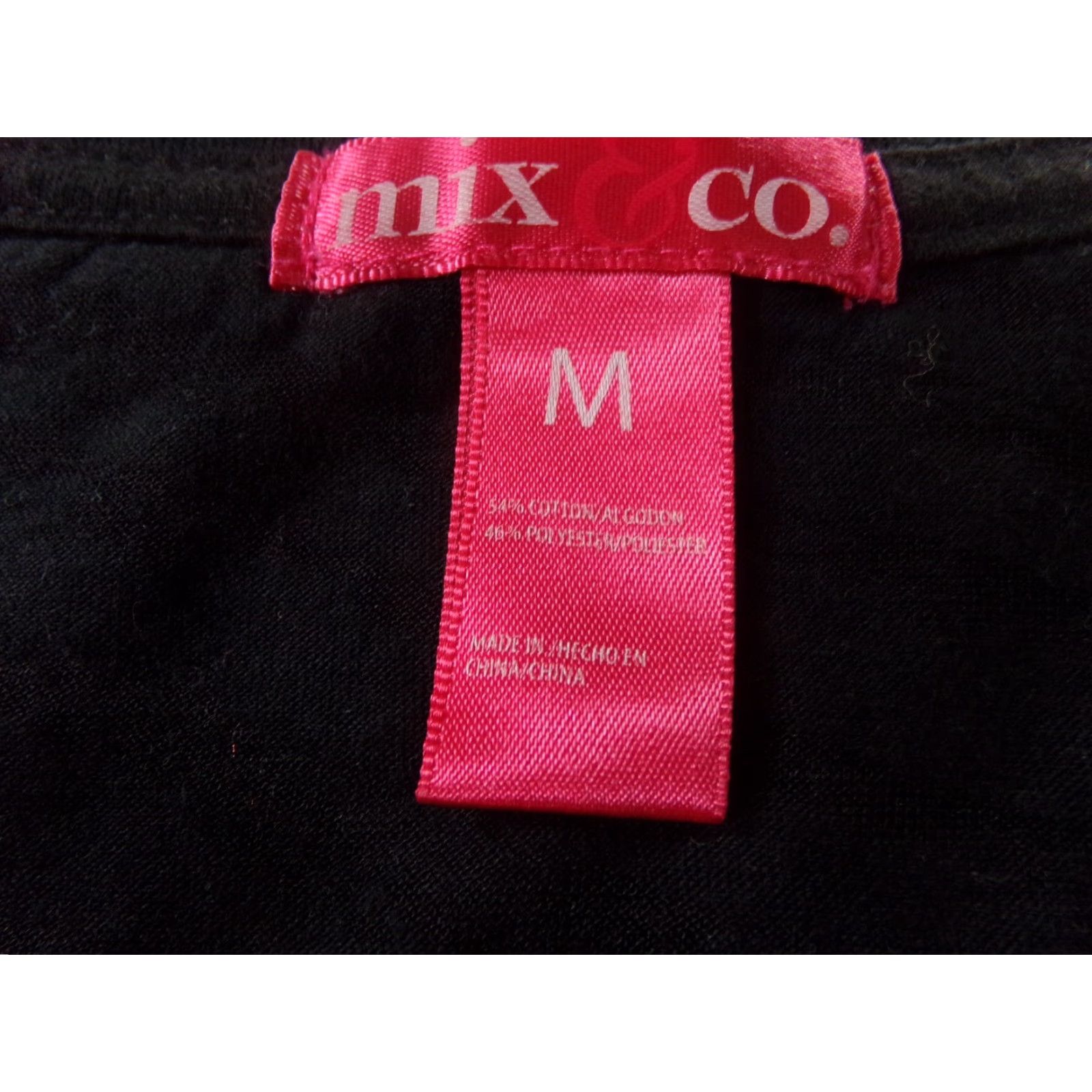 CO VINTAGE Mix Women's T-Shirt Casual Solid Black Short Sleeve Scoop Neck Cotton Blend 90s Classic Preppy Womens Size M / US 6-8 / IT 42-44 - 6 Thumbnail