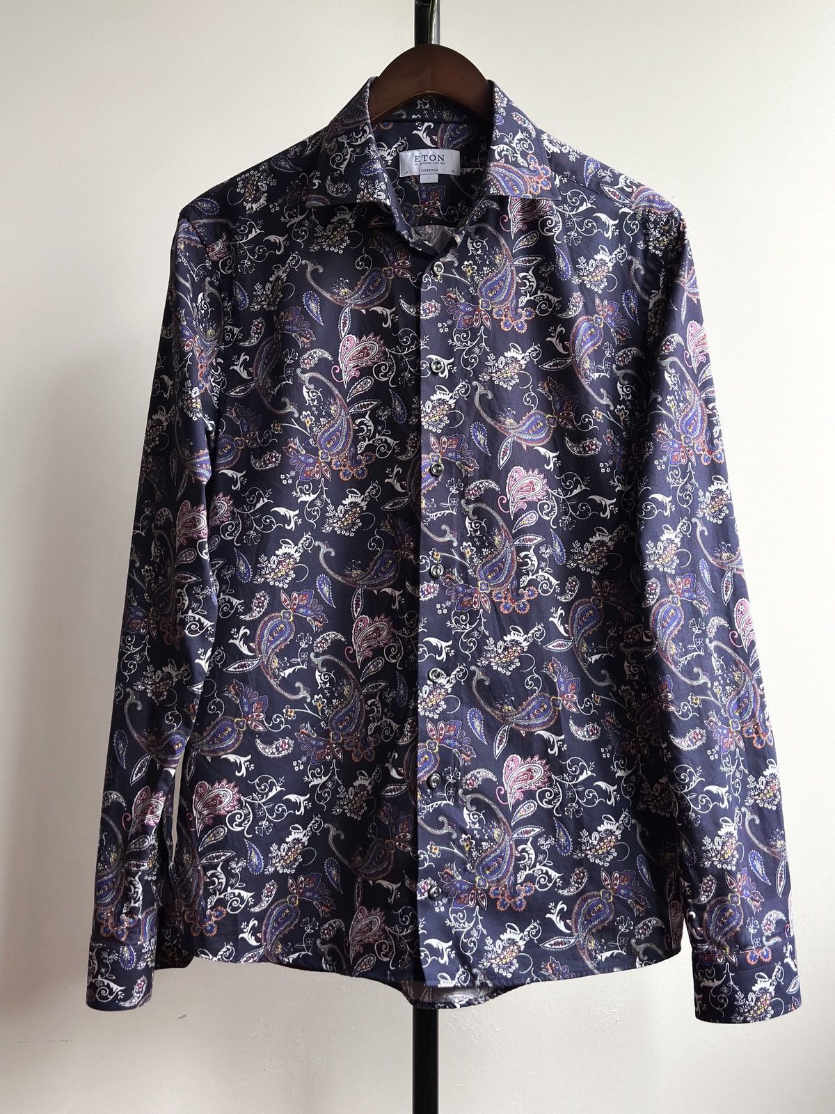 Eton Eton Paisley Print Super Slim Shirt Size L Size US L / EU 52-54 / 3 - 1 Thumbnail