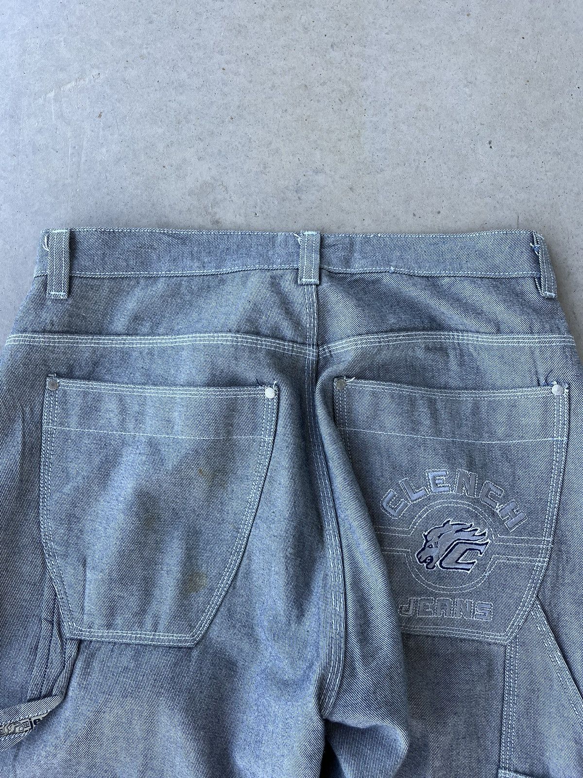 Clench Vintage Y2K Clench Jeans Silver Baggy Rave Style Pants Size US 34 / EU 50 - 4 Thumbnail