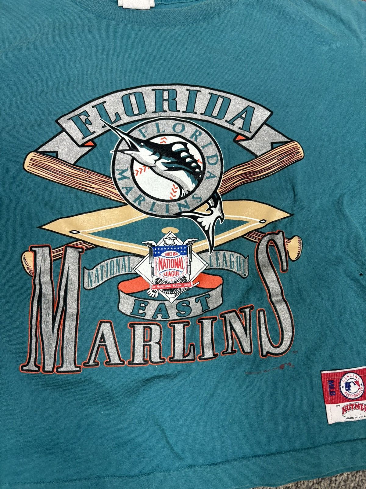 Nutmeg Vintage 1997 nutmeg teal florida marlins mlb tshirt Size US M / EU 48-50 / 2 - 2 Thumbnail