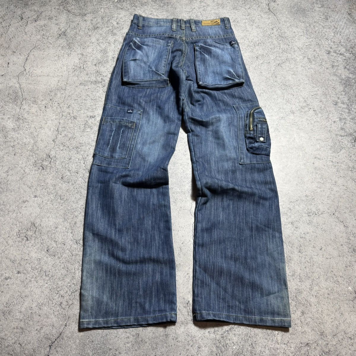 Vintage Archive Multi-pocket Faded Cargo Jeans Pants Size US 29 - 2 Thumbnail