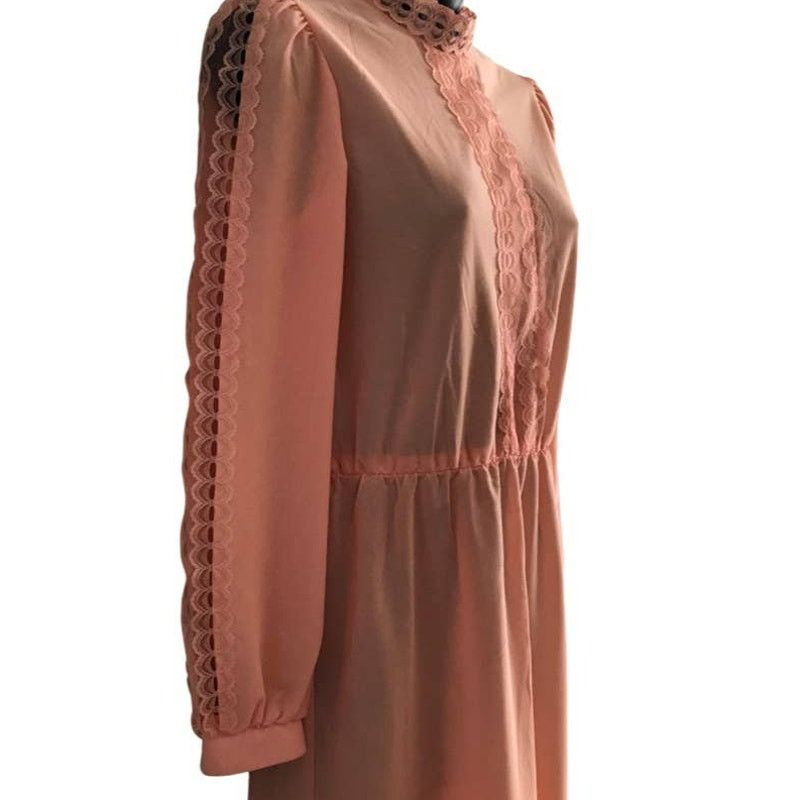 Vintage Vintage Peach JCPenney Long Sleeve Dress, 1980s Sz 4 Small Size S / US 4 / IT 40 - 3 Thumbnail