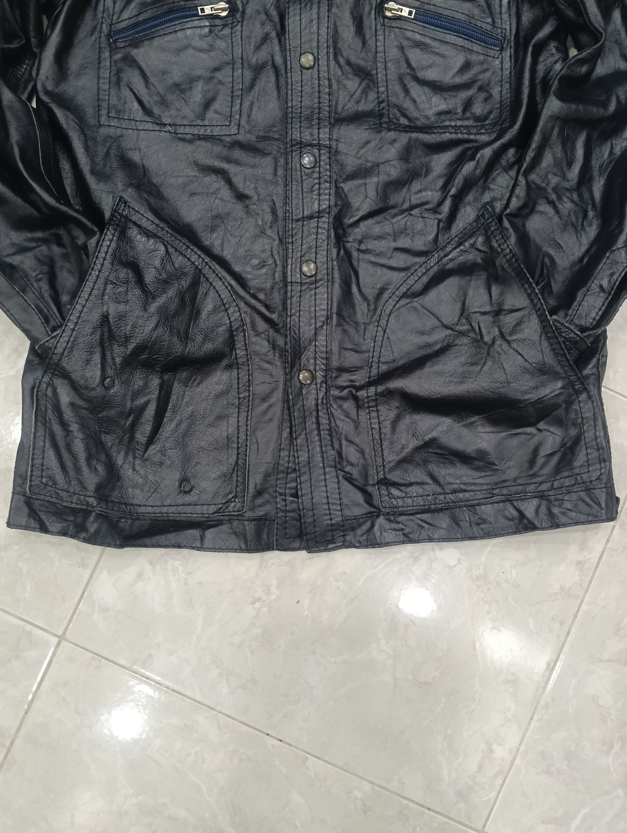 Yohji Yamamoto Vintage Unbrand Leather Jacket Riversible Size US L / EU 52-54 / 3 - 9 Thumbnail