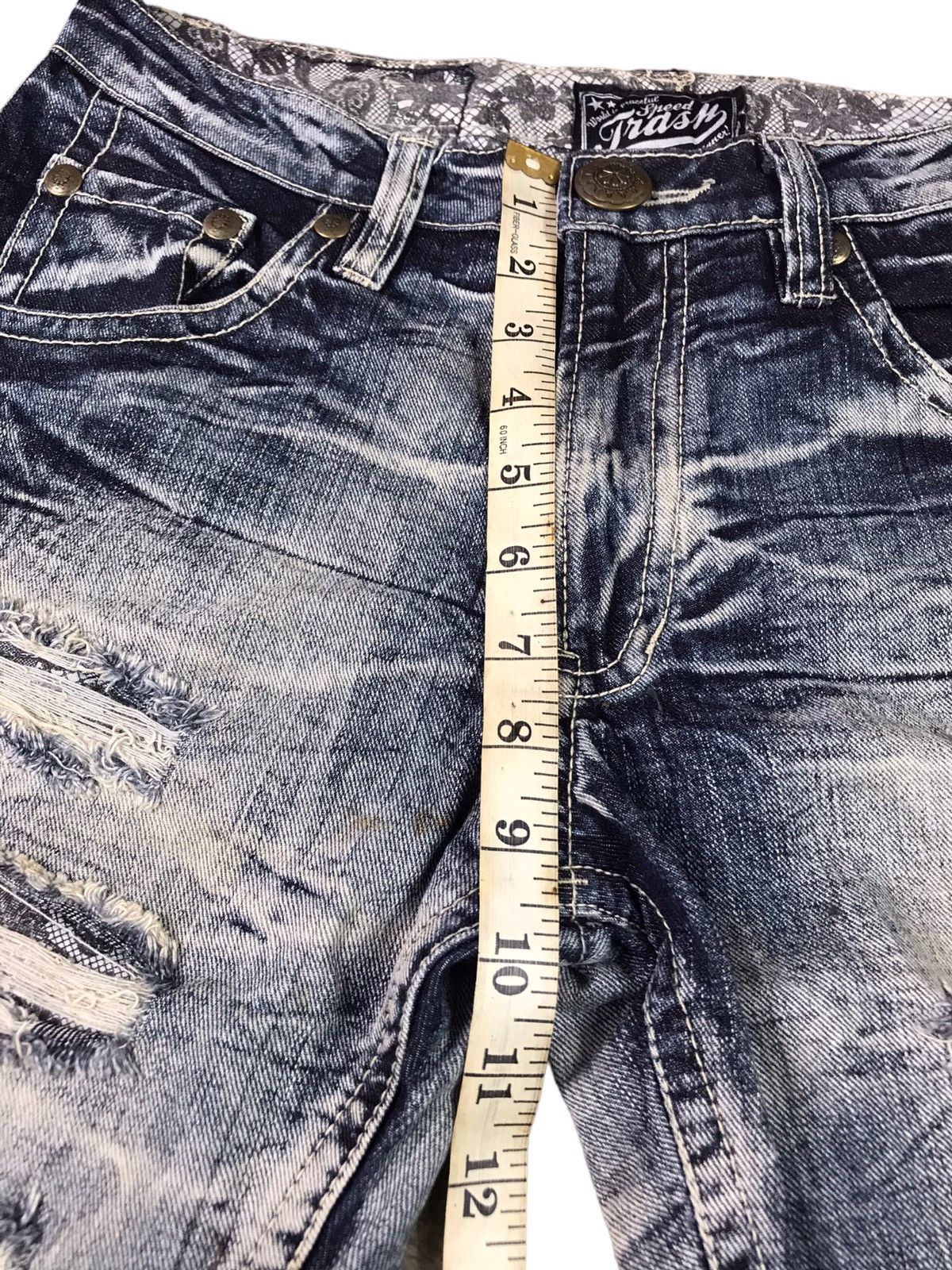 Japanese Brand Vintage Distressed SPEED TRASH JEANS Size US 32 / EU 48 - 16 Thumbnail