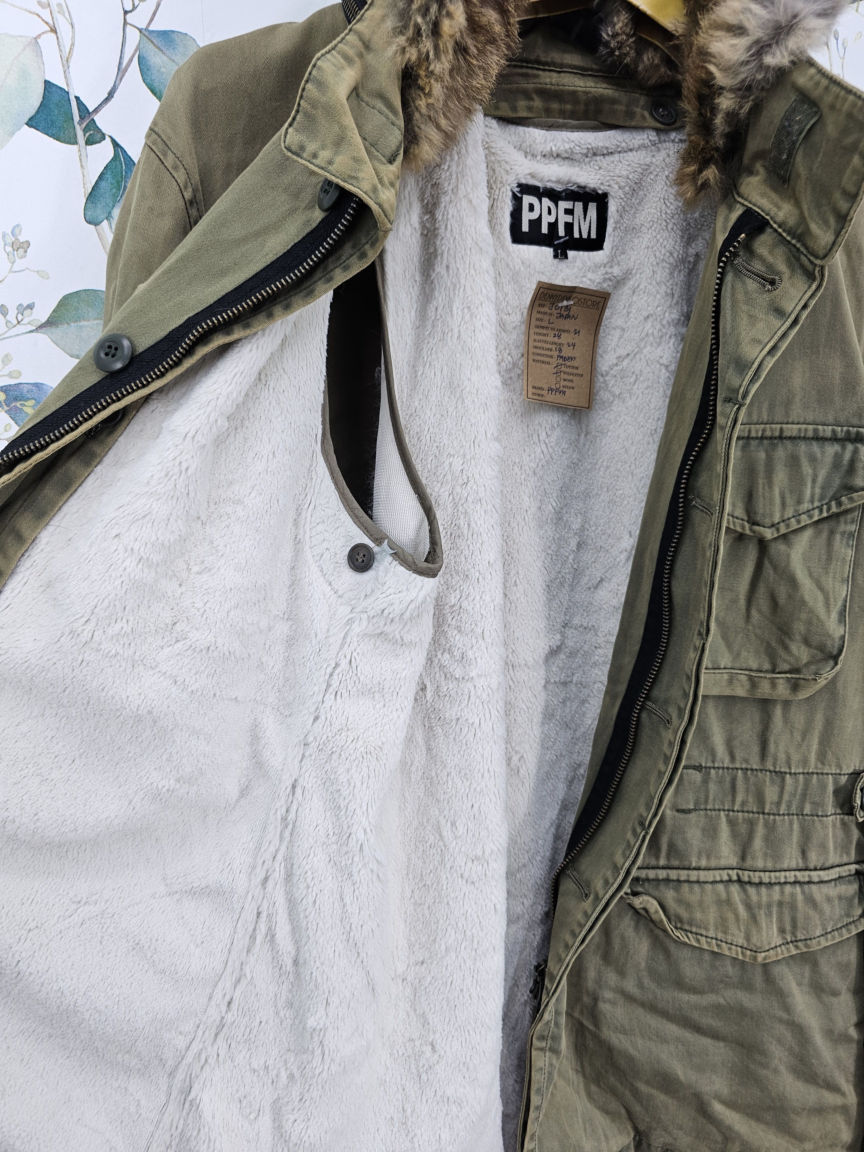 PPFM PPFM Punk Bondage Military Faded Parka Jacket J0131 Size US L / EU 52-54 / 3 - 8 Thumbnail