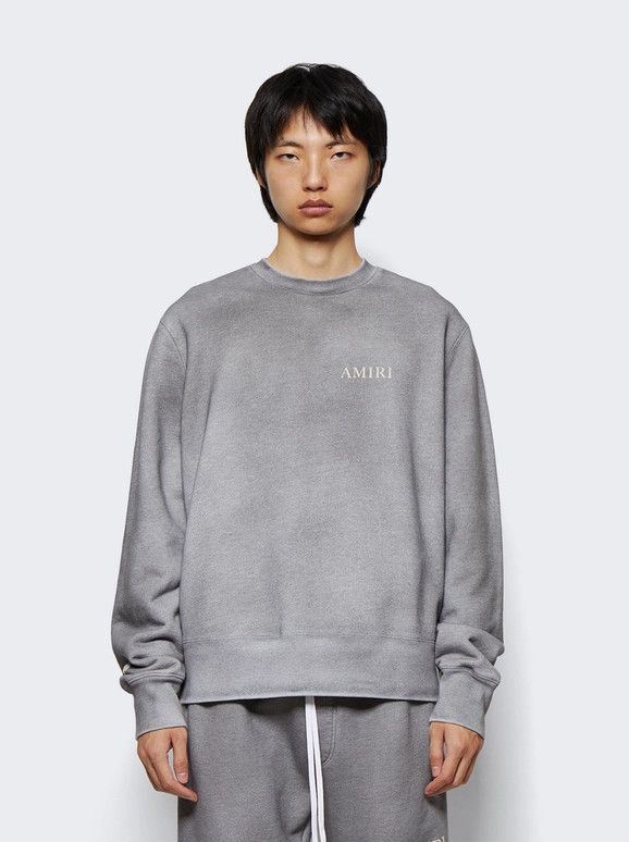 Amiri o1gr1nt1124 Aged Puff Logo Crewneck Sweatshirt in Grey Size US S / EU 44-46 / 1 - 3 Thumbnail