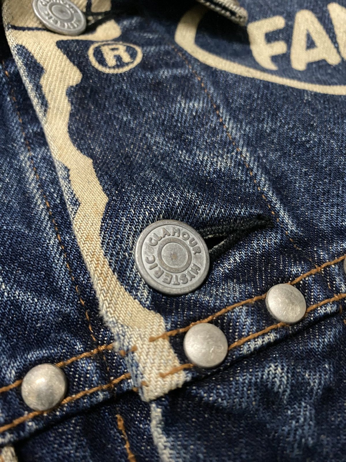 Hysteric Glamour × Japanese Brand Rare Design Hysteric Glamour Punk Studded Kinky Denim Jacket Size US M / EU 48-50 / 2 - 8 Thumbnail