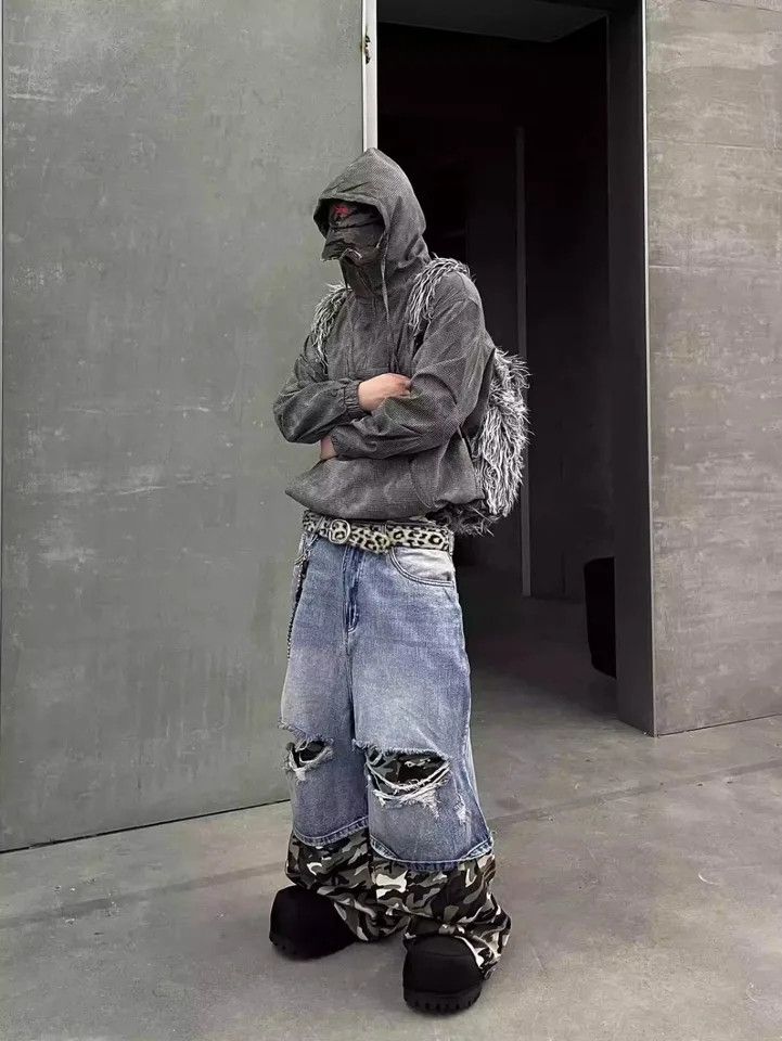 Designer × Japanese Brand Tie Dye Mesh Hoodie Oversized Gorp Size US M / EU 48-50 / 2 - 2 Thumbnail