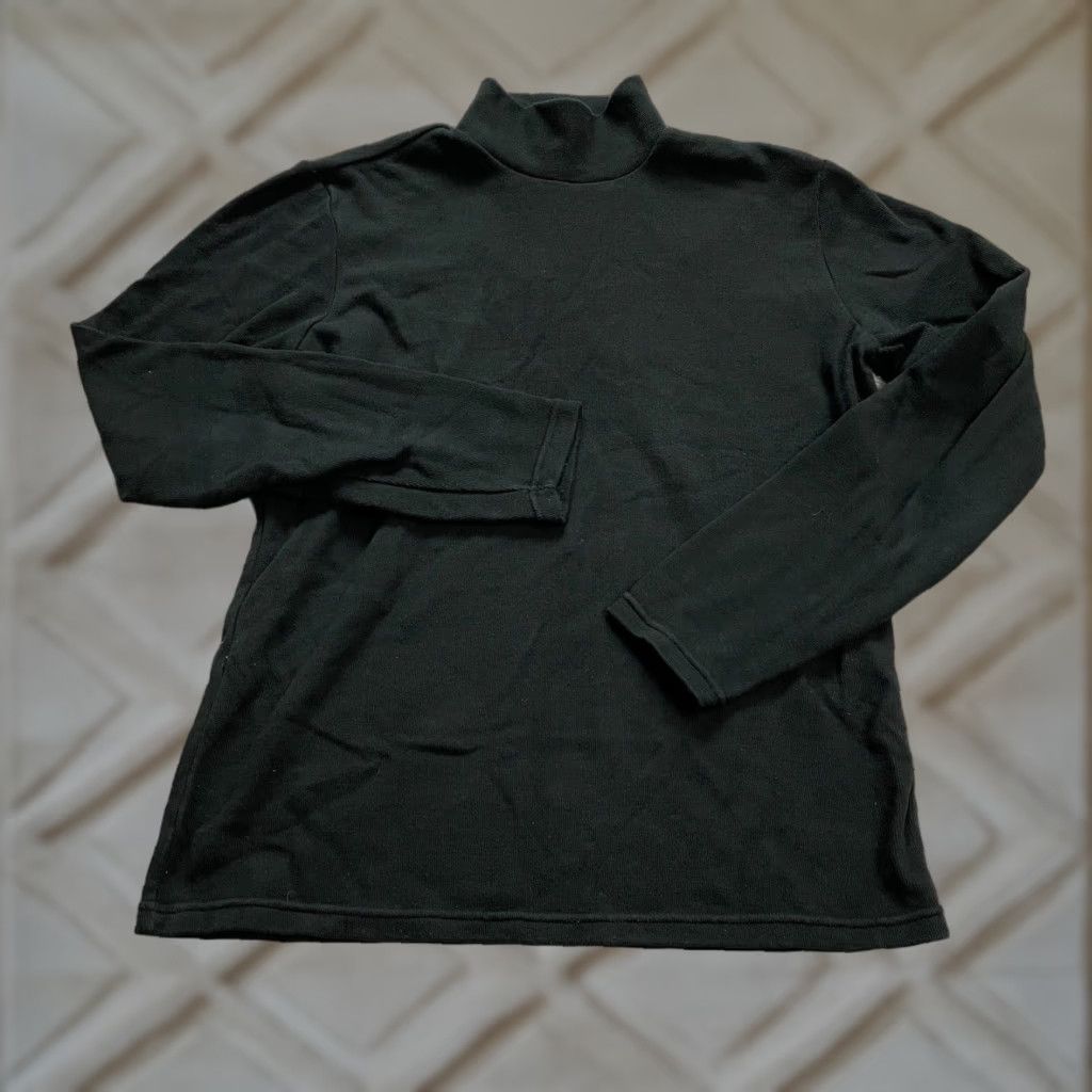 Banana Republic Banana Republic Womens Sweater Large Black Solid Mock Neck Long Sleeve Pullover Size L / US 10 / IT 46 - 1 Thumbnail