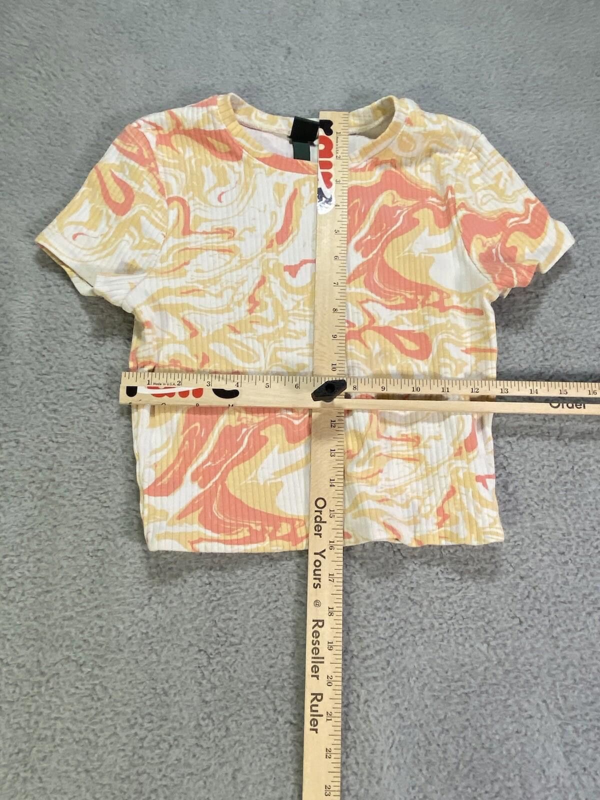 Other Wild Fable Orange & White Shirt Junior Medium Trippy Lava Size M / US 6-8 / IT 42-44 - 4 Thumbnail