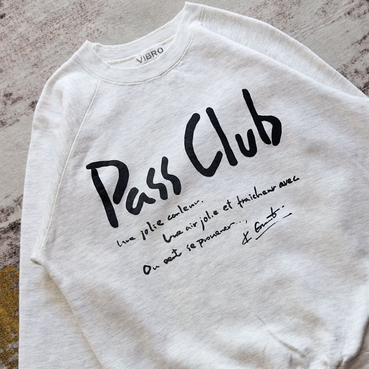 Other VIBRO PASS CLUB HANDWRITTEN LOGO CREWNECK ART GRAPHIC Size US M / EU 48-50 / 2 - 3 Thumbnail