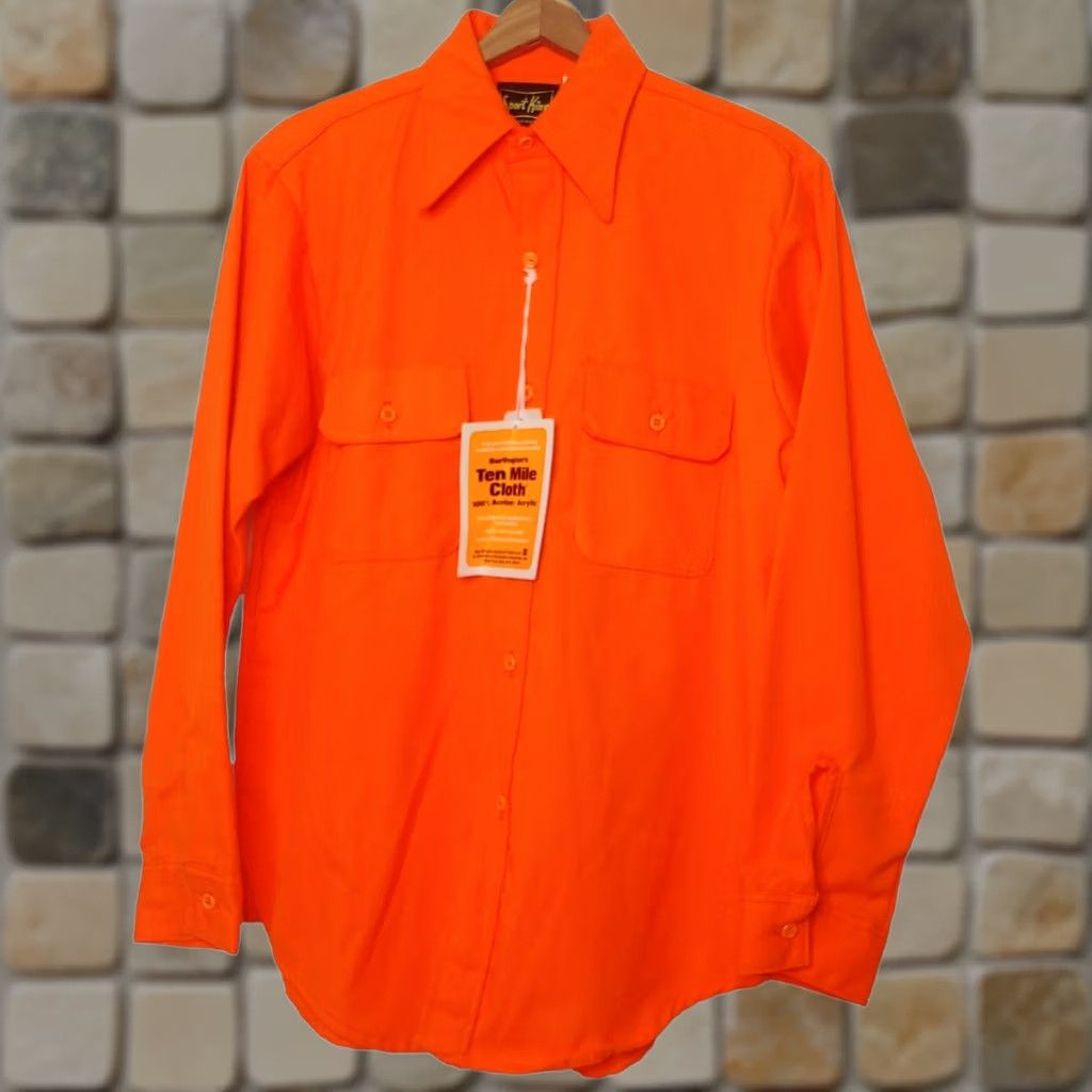 Vintage Vintage Sport King Hunting Shirt M Blaze Orange Safety Hunt Field Union Made - Hunter - Large Button-Up Size US M / EU 48-50 / 2 - 1 Thumbnail