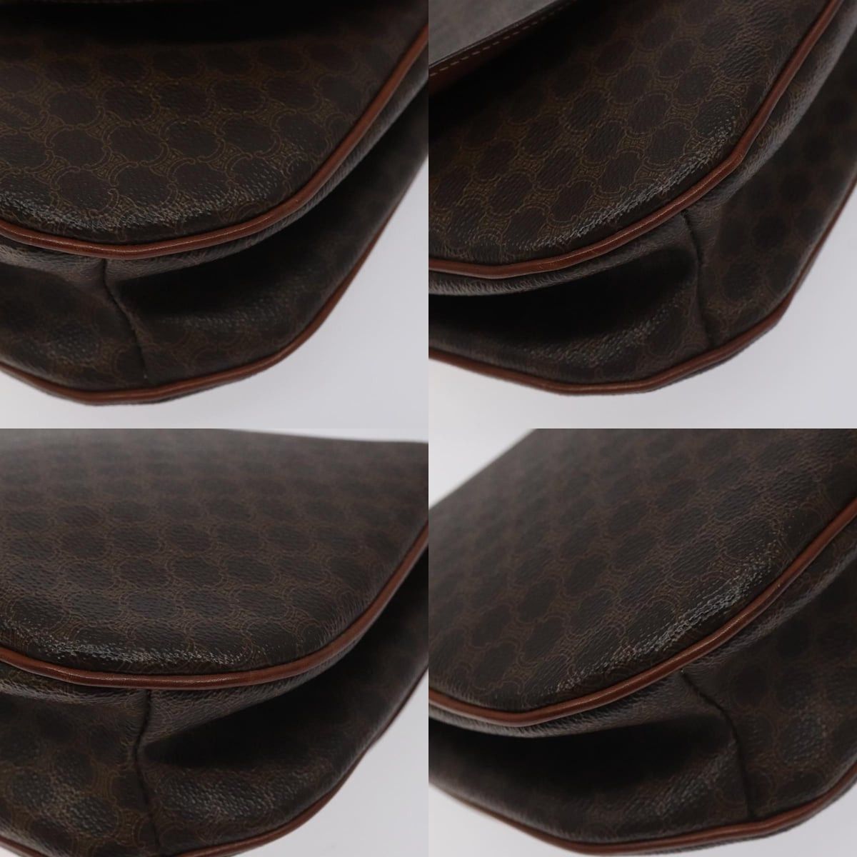 Celine CELINE Macadam Canvas Hand Bag Pvc Leather Brown Gold Size ONE SIZE - 10 Thumbnail